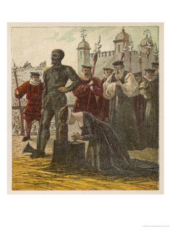 Lady Jane Grey Is Beheaded At The Tower Of London On Charges Of High Treason by Joseph Kronheim Pricing Limited Edition Print image