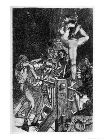 Suspected Witch Is Stripped And Tortured To Confess So That She May Be Burnt At The Stake by Martin Van Maele Pricing Limited Edition Print image