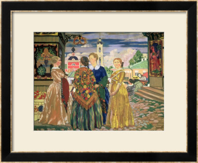 Merchant Women by Boris Kustodiyev Pricing Limited Edition Print image