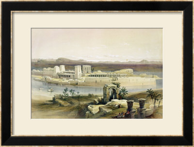 General View Of The Island Of Philae, Nubia, From Egypt And Nubia, Vol.1 by David Roberts Pricing Limited Edition Print image