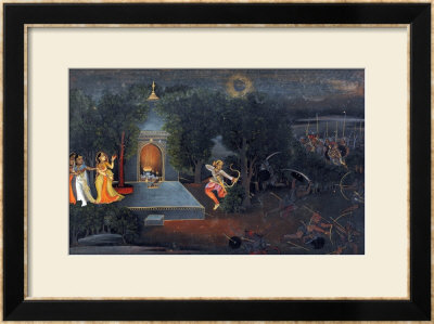 Illustration To The Ramayana, Circa 1750-1760 by Mir Kalan Oudh Pricing Limited Edition Print image