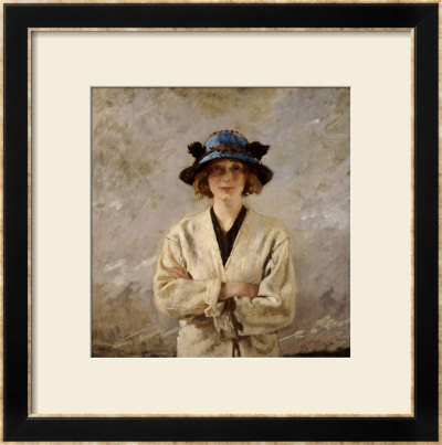 Girl In A Blue Hat, 1912 by Sir William Orpen Pricing Limited Edition Print image