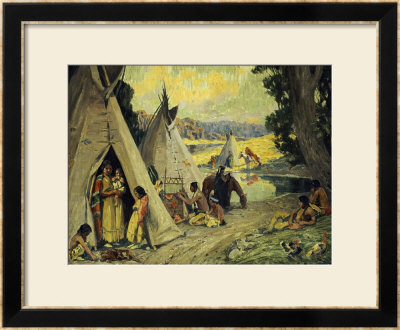Indian Camp by Eanger Irving Couse Pricing Limited Edition Print image