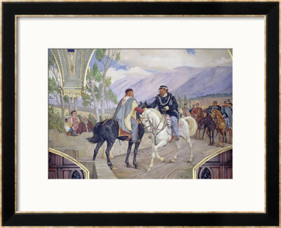 The Meeting Between Giuseppe Garibaldi And King Vittorio Emanuele Ii On The 26Th Of October 1860 by Pietro Aldi Pricing Limited Edition Print image