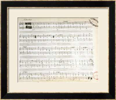 Facsimile Of The Score Of Ballade Number 2 In F by Frederic Chopin Pricing Limited Edition Print image