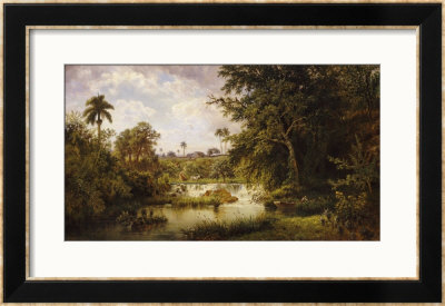 Landscape With Cowspaisaje Con Vacas, 1882 by Esteban Chartrand Pricing Limited Edition Print image