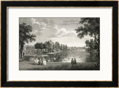 View Of The Lake From The Centre Walk In The Garden At West Wycombe, Buckinghamshire by William Hannan Pricing Limited Edition Print image