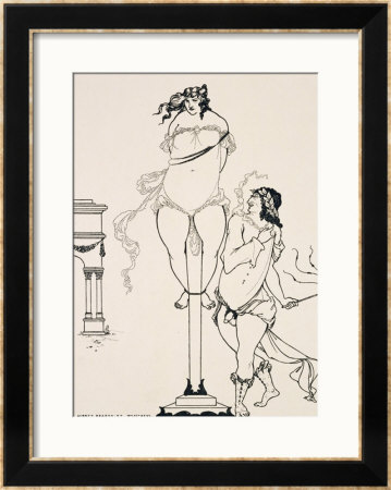 Juvenal Scourging Woman, Illustration From The Sixth Satire Of Juvenal, 1896 by Aubrey Beardsley Pricing Limited Edition Print image