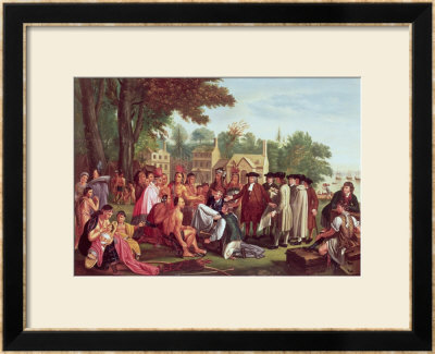 William Penn's Treaty With The Indians In 1683 by Benjamin West Pricing Limited Edition Print image