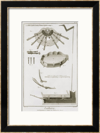 Plate Xx: The Spread And Workings Of The Pedals In A Harp by Robert Benard Pricing Limited Edition Print image