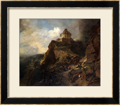 The Marksburg On The River Rhine, 1869 by Charles Hoguet Pricing Limited Edition Print image