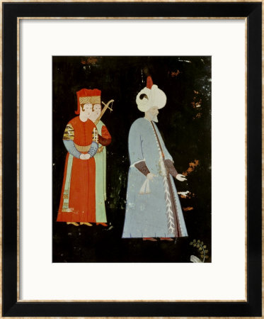 The Sultan Suleyman The Magnificent (1494-1566) With Two Dignitaries by Nakkep Reis Haydar Pricing Limited Edition Print image