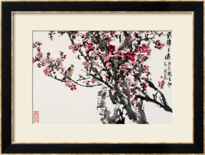Plum Blossoms And Singing Bird by Wanqi Zhang Pricing Limited Edition Print image