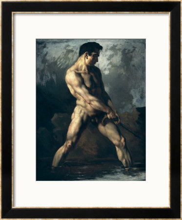 Study Of A Male Nude by Théodore Géricault Pricing Limited Edition Print image