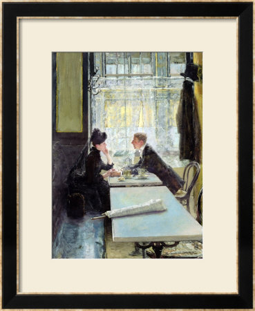 Lovers In A Cafe by Gotthardt Johann Kuehl Pricing Limited Edition Print image