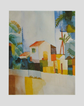 The Light-Coloured House, 1914 by Auguste Macke Pricing Limited Edition Print image