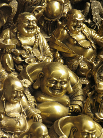Buddha Statues Are Sold At A Curio Market by Richard Nowitz Pricing Limited Edition Print image