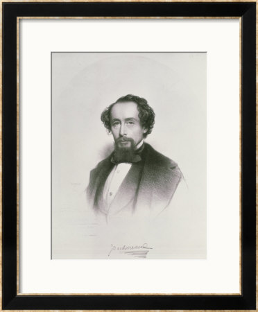 Portrait Of Charles Dickens (1812-70) by Charles Baugniet Pricing Limited Edition Print image