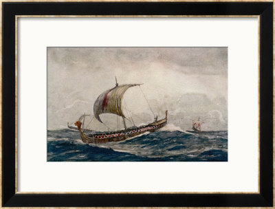 Viking Raiding Party Sailing Before The Wind by Norman Wilkinson Pricing Limited Edition Print image
