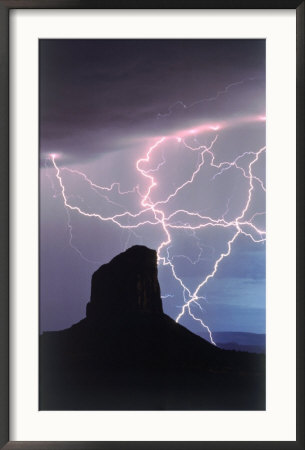 Lightning And Butte, Monument Valley, Ut by Wiley & Wales Pricing Limited Edition Print image