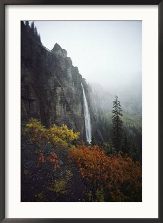 Bridal Veil Falls Plummets Down A Rock Cliff Near Telluride by Paul Chesley Pricing Limited Edition Print image