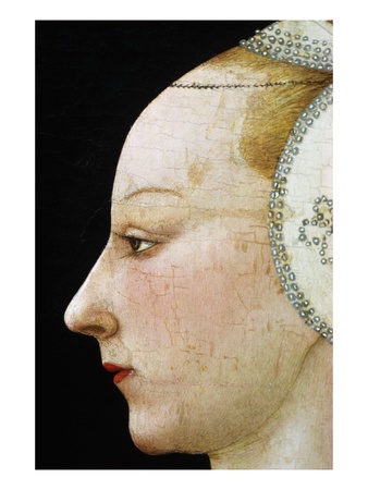 Detail Showing Face From A Young Lady Of Fashion by Paolo Uccello Pricing Limited Edition Print image