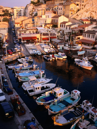 Boats In Harbour., Marseille, Provence-Alpes-Cote D'azur, France by Greg Elms Pricing Limited Edition Print image