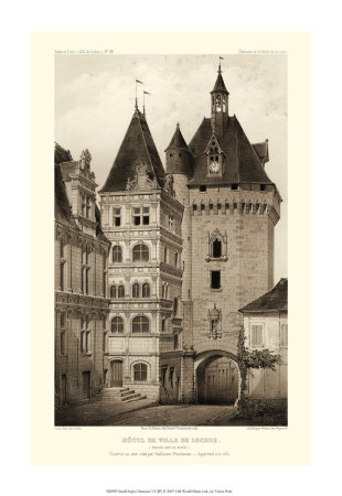 Small Sepia Chateaux Vi by Victor Petit Pricing Limited Edition Print image