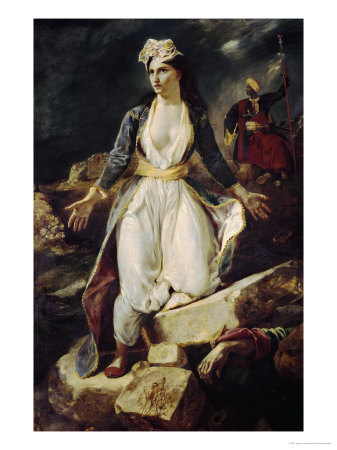 Greece Expiring On The Ruins Of Missolonghi, 1826 by Eugene Delacroix Pricing Limited Edition Print image