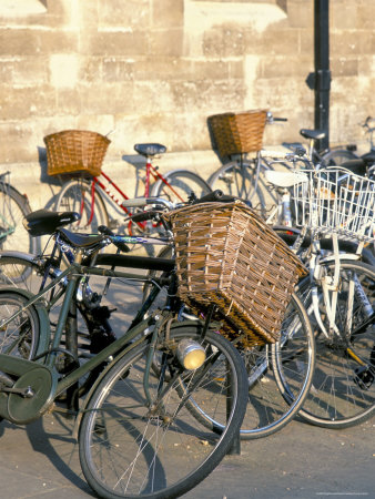 Bicycles In Trinity Street, Cambridge, Cambridgeshire, England, United Kingdom by Brigitte Bott Pricing Limited Edition Print image