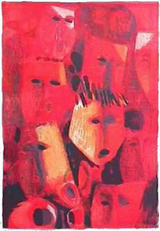 Masques by Roger Muhl Pricing Limited Edition Print image