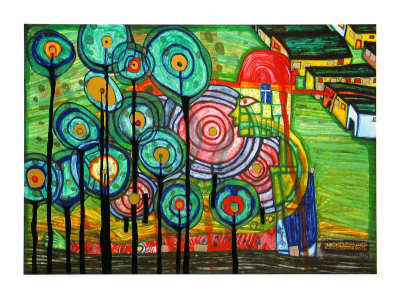 Man Find In Zahala by Friedensreich Hundertwasser Pricing Limited Edition Print image