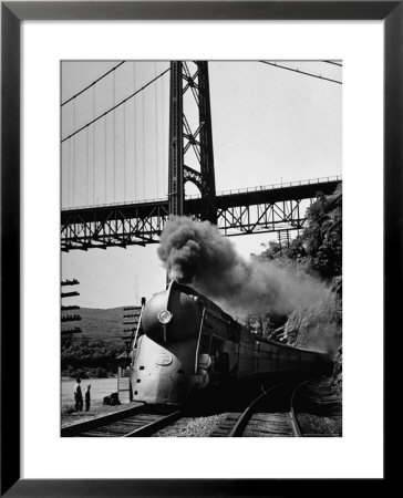 The New York Central Steamliner Releasing Steam As It Comes To A Stop by Peter Stackpole Pricing Limited Edition Print image