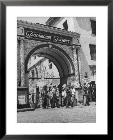 View Of Picket Lines In Front Of Paramount Studios During A Set Directors Strike by Martha Holmes Pricing Limited Edition Print image