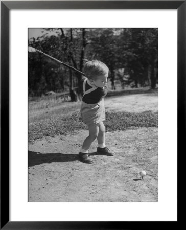 Two Year Old Golfer Bobby Mallick Taking A Swing by Al Fenn Pricing Limited Edition Print image