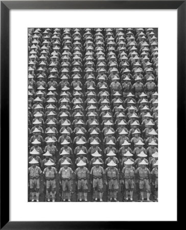 Nationalist Chinese Boy Battalion Soldiers, En Masse, In Line Formation, During Army Day Parade by Howard Sochurek Pricing Limited Edition Print image