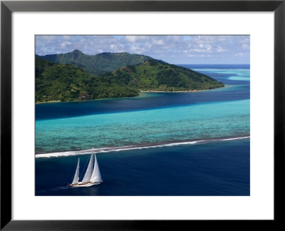 Sy Adele, 180 Foot Hoek Design, Underway Close To The Reef Off Huahine Island, French Polynesia by Rick Tomlinson Pricing Limited Edition Print image