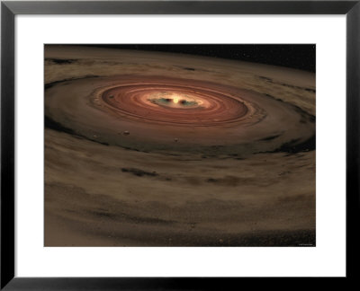 This Artist's Concept Shows A Brown Dwarf Surrounded By A Swirling Disk Of Planet-Building Dust by Stocktrek Images Pricing Limited Edition Print image