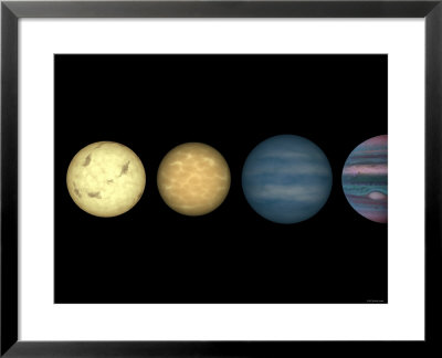 This Figure Shows An Artist's Rendition Comparing Brown Dwarfs To Stars And Planets by Stocktrek Images Pricing Limited Edition Print image