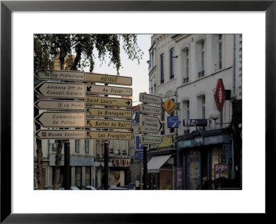 Signs In Town Centre, St. Omer, Pas De Calais, France by David Hughes Pricing Limited Edition Print image