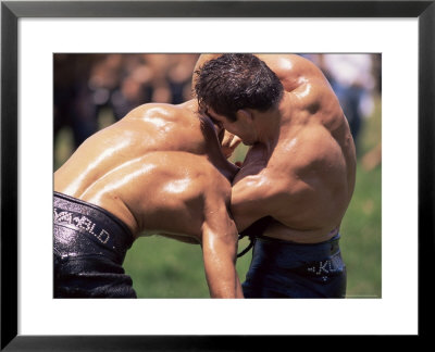 Wrestlers, Pehlivan, Central Anatolia, Turkey by Bruno Morandi Pricing Limited Edition Print image