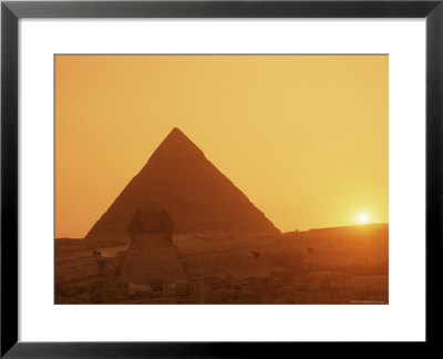 Sphinx And Kefren (Chephren) Pyramid, Giza, Unesco World Heritage Site, Cairo, Egypt by Nico Tondini Pricing Limited Edition Print image