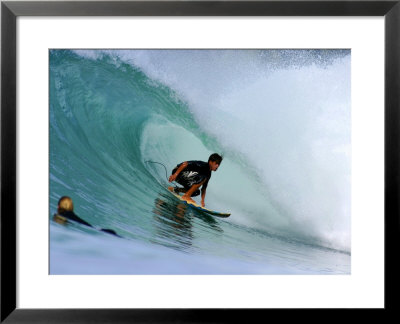 Surfer On Backhand Near Tube, Lagundri Bay, Pulau Nias, North Sumatra, Indonesia by Paul Kennedy Pricing Limited Edition Print image