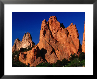 Garden Of The Gods, Gateway Rocks With Gray Rock In Distance, Colorado Springs, Colorado by Witold Skrypczak Pricing Limited Edition Print image