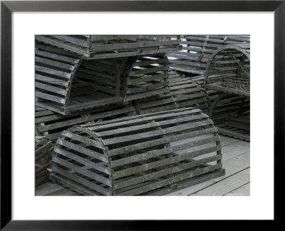 Close View Of Lobster Traps Stacked Together, Mystic, Connecticut by Todd Gipstein Pricing Limited Edition Print image