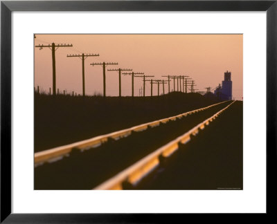 Railway Tracks At Sunset, Kansas by Brimberg & Coulson Pricing Limited Edition Print image