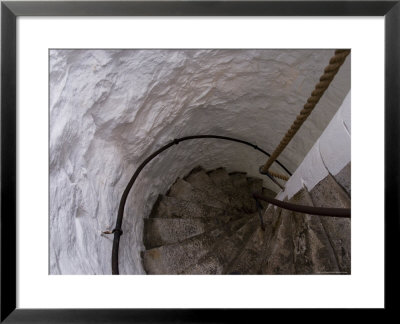 Looking Down Winding Stairway From The Light In An Old Lighthouse, Stonington, Connecticut by Todd Gipstein Pricing Limited Edition Print image