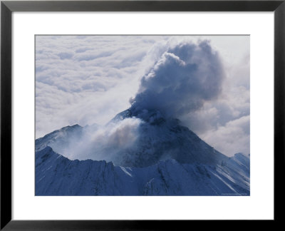 Aerial View Of Smoke Pouring From The Dome Of Bezymianny Volcano by Carsten Peter Pricing Limited Edition Print image