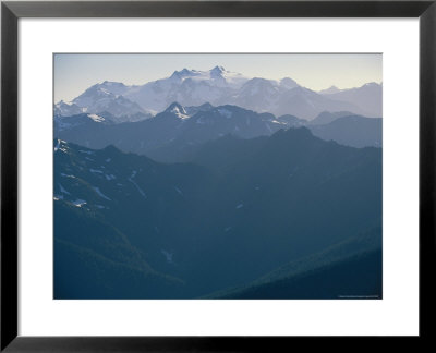Twilight View Of Snow-Capped Olympic Mountains by Melissa Farlow Pricing Limited Edition Print image