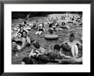 Inner Tube Floating Party On The Apple River by Alfred Eisenstaedt Pricing Limited Edition Print image